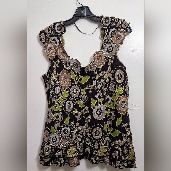 Anthropologie's Charles & Robin Embroided Floral Sleeveless Sweater - Picture 3 of 6